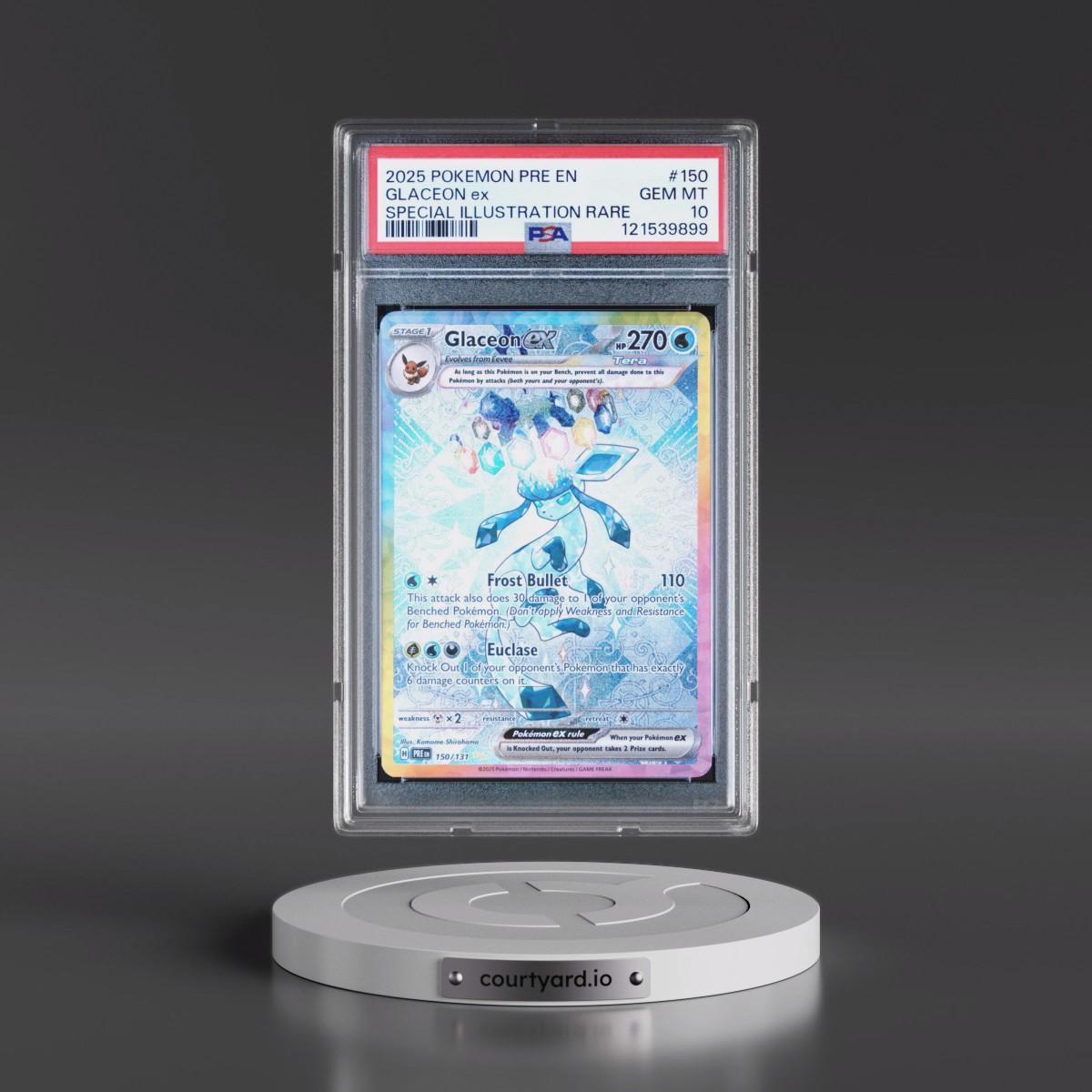 2025 Pokémon Pre EN-Prismatic Evolutions #150 Glaceon EX - Holo Special Illustration Rare (PSA 10 GEM MINT) - Photo