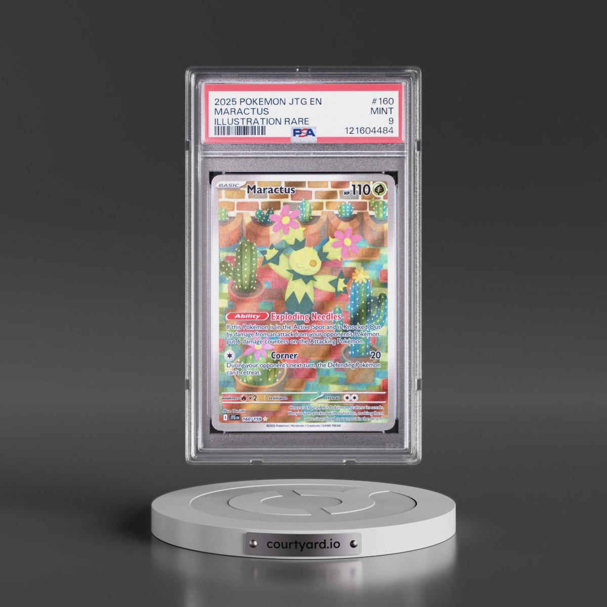 2025 Pokémon Jtg EN-Journey Together #160 Maractus - Illustration Rare (PSA 9 MINT)