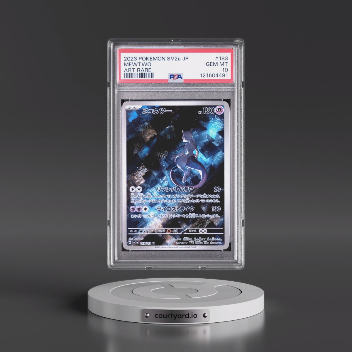 2023 Pokémon Sv2a-Pokémon 151 #183 Mewtwo - Art Rare (PSA 10 GEM MINT)