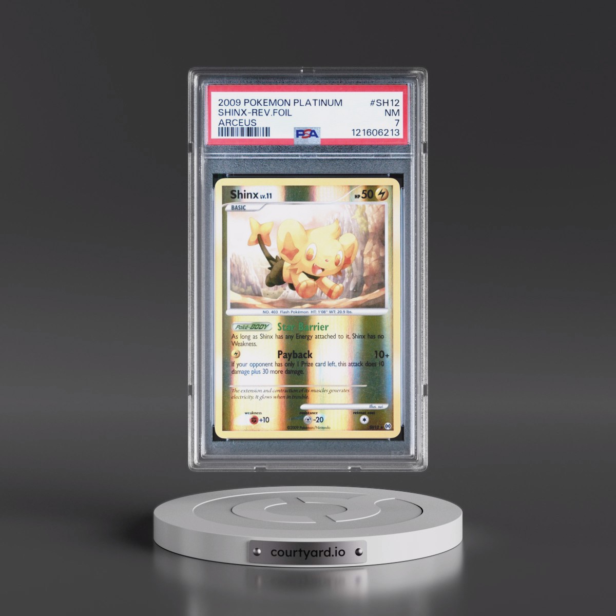 2009 Pokémon Platinum Arceus #SH12 Shinx - Reverse Foil (PSA 7 NM)