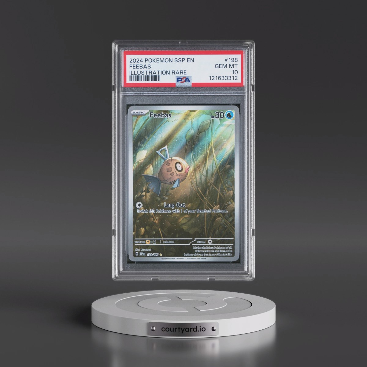 2024 Pokémon Ssp EN-Surging Sparks #198 Feebas - Illustration Rare (PSA 10 GEM MINT)