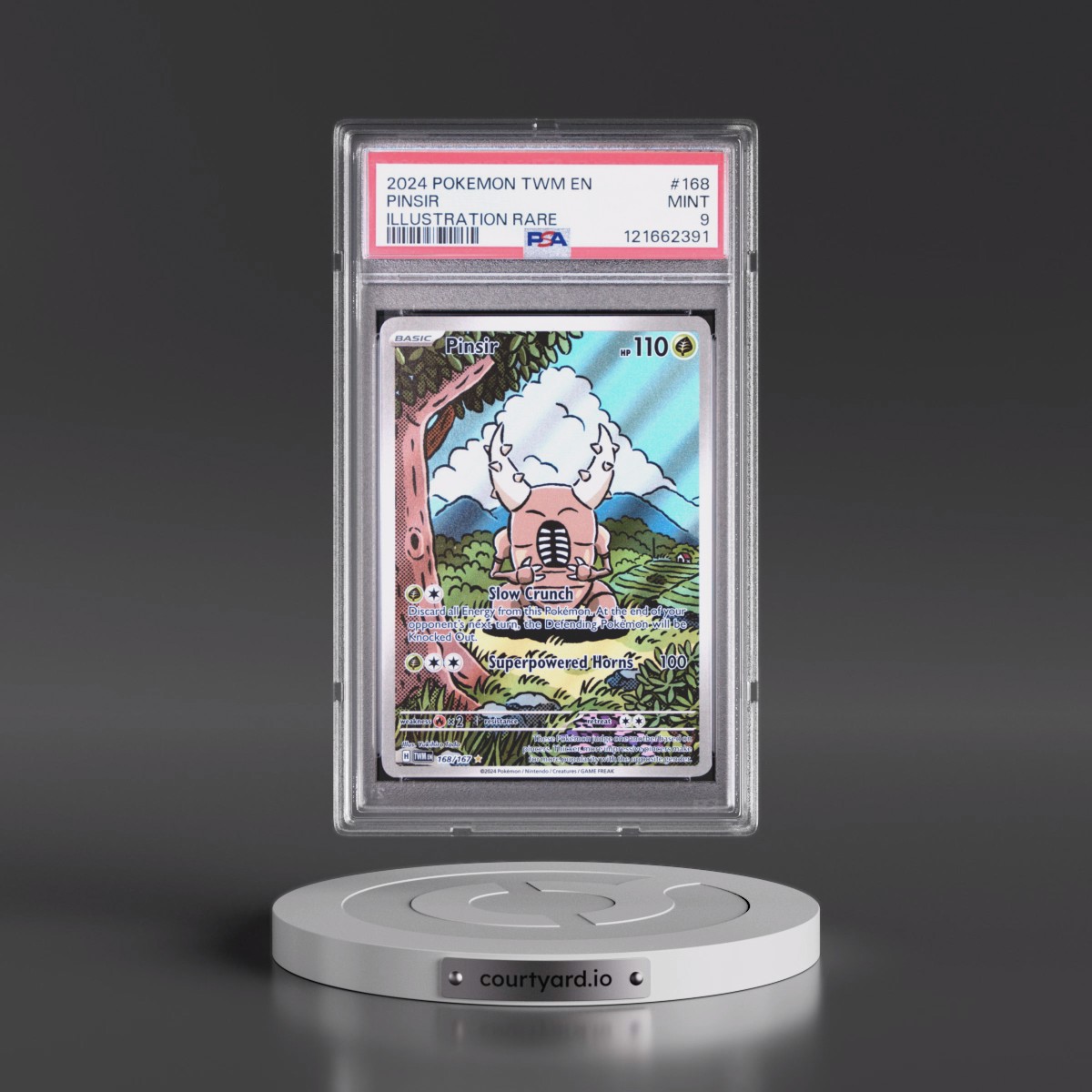 2024 Pokémon Twm EN-Twilight Masquerade #168 Pinsir - Illustration Rare (PSA 9 MINT)