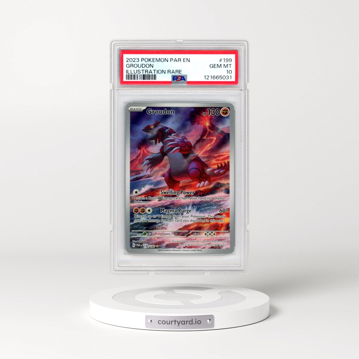 2023 Pokémon Par EN-Paradox Rift #199 Groudon - Illustration Rare (PSA 10 GEM MINT)