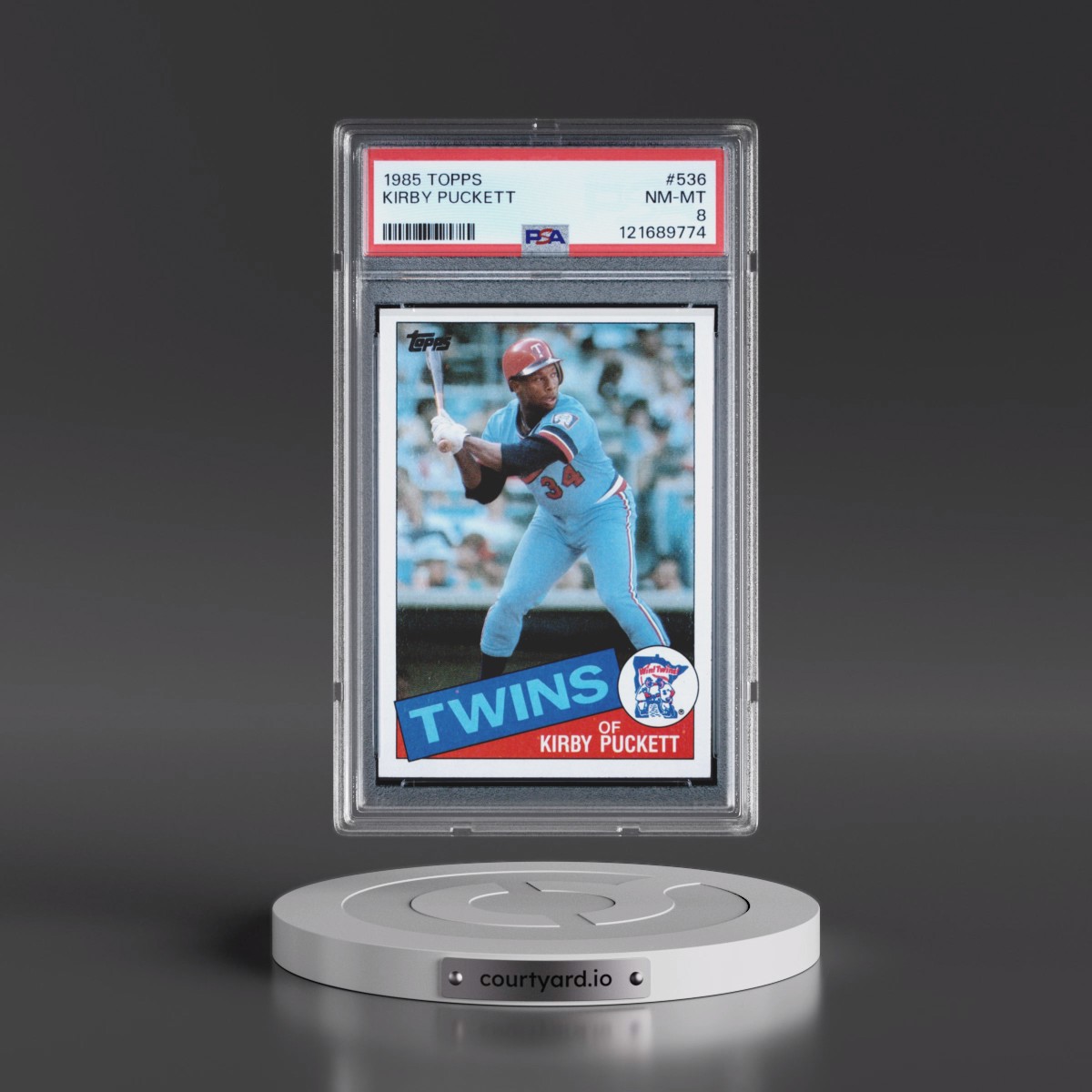 1985 Topps #536 Kirby Puckett (PSA 8 NM-MT)