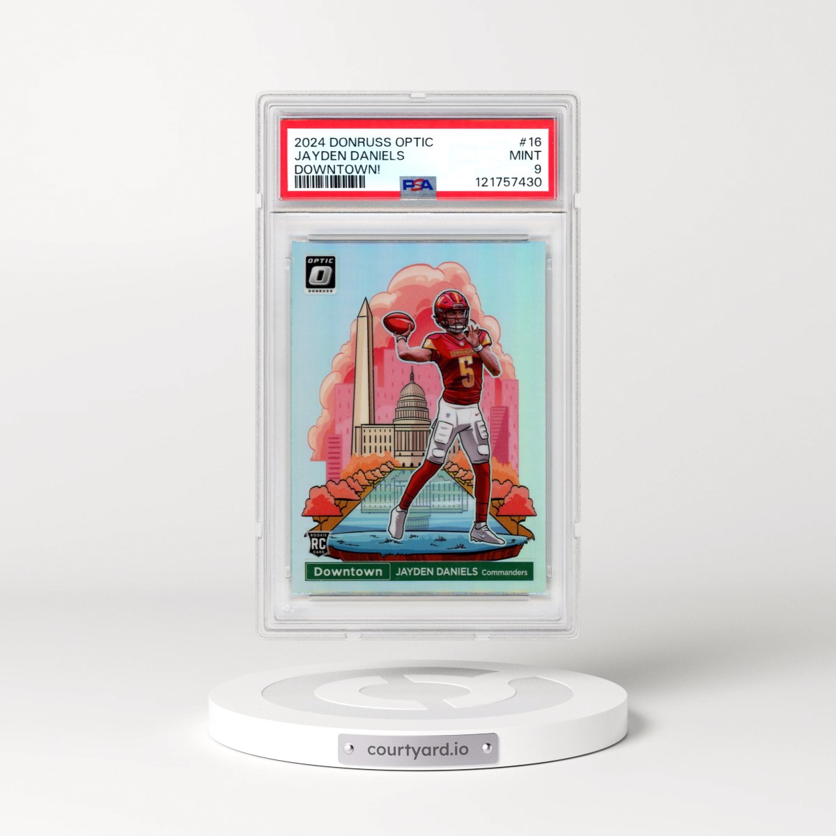 2024 Panini Donruss Optic Downtown! #16 Jayden Daniels (PSA 9 MINT)