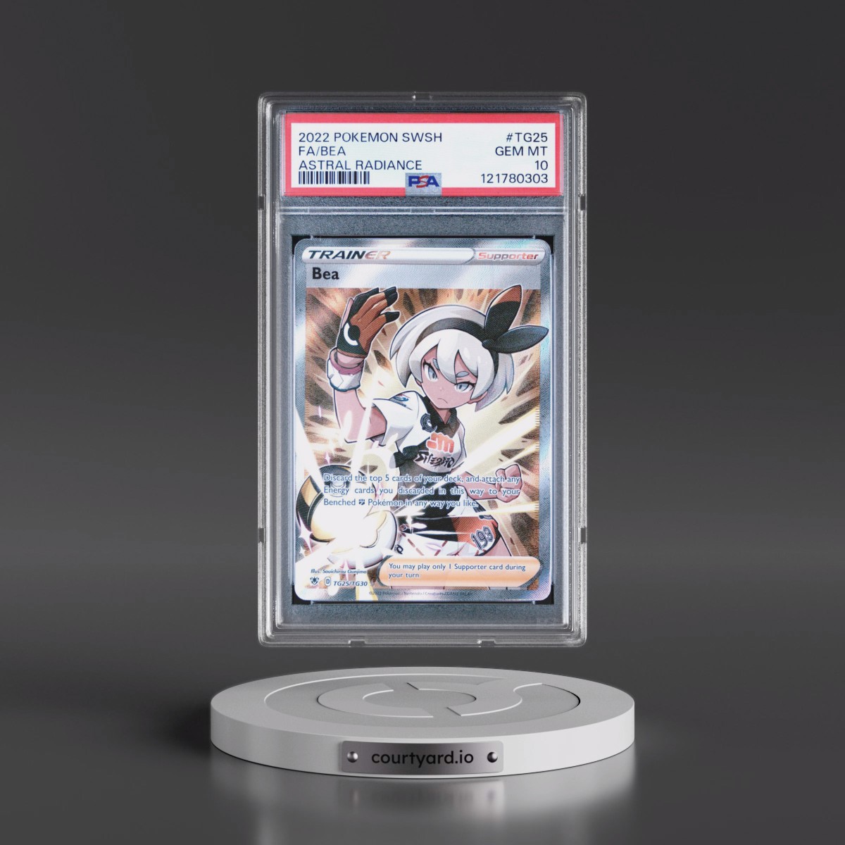 2022 Pokémon Sword & Shield Astral Radiance #TG25 Bea - Full Art (PSA 10 GEM MINT)