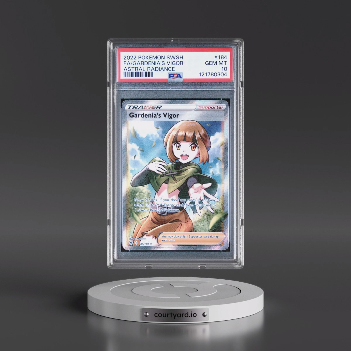 2022 Pokémon Sword & Shield Astral Radiance #184 Gardenia's Vigor - Full Art (PSA 10 GEM MINT)