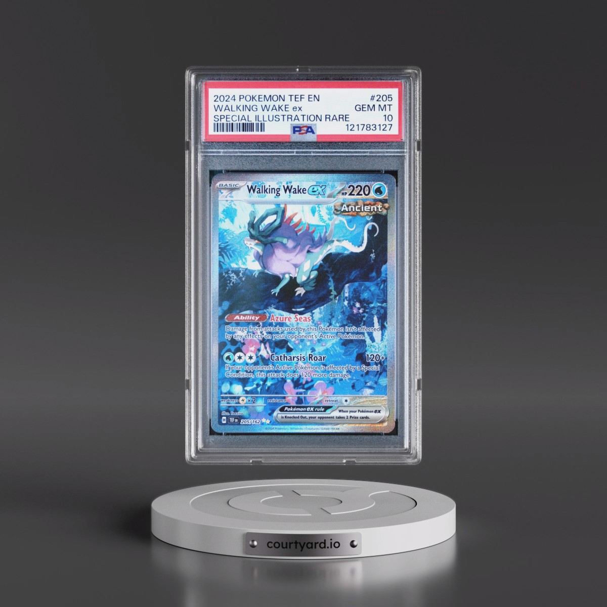 2024 Pokémon Tef EN-Temporal Forces #205 Walking Wake EX - Holo Special Illustration Rare (PSA 10 GEM MINT)