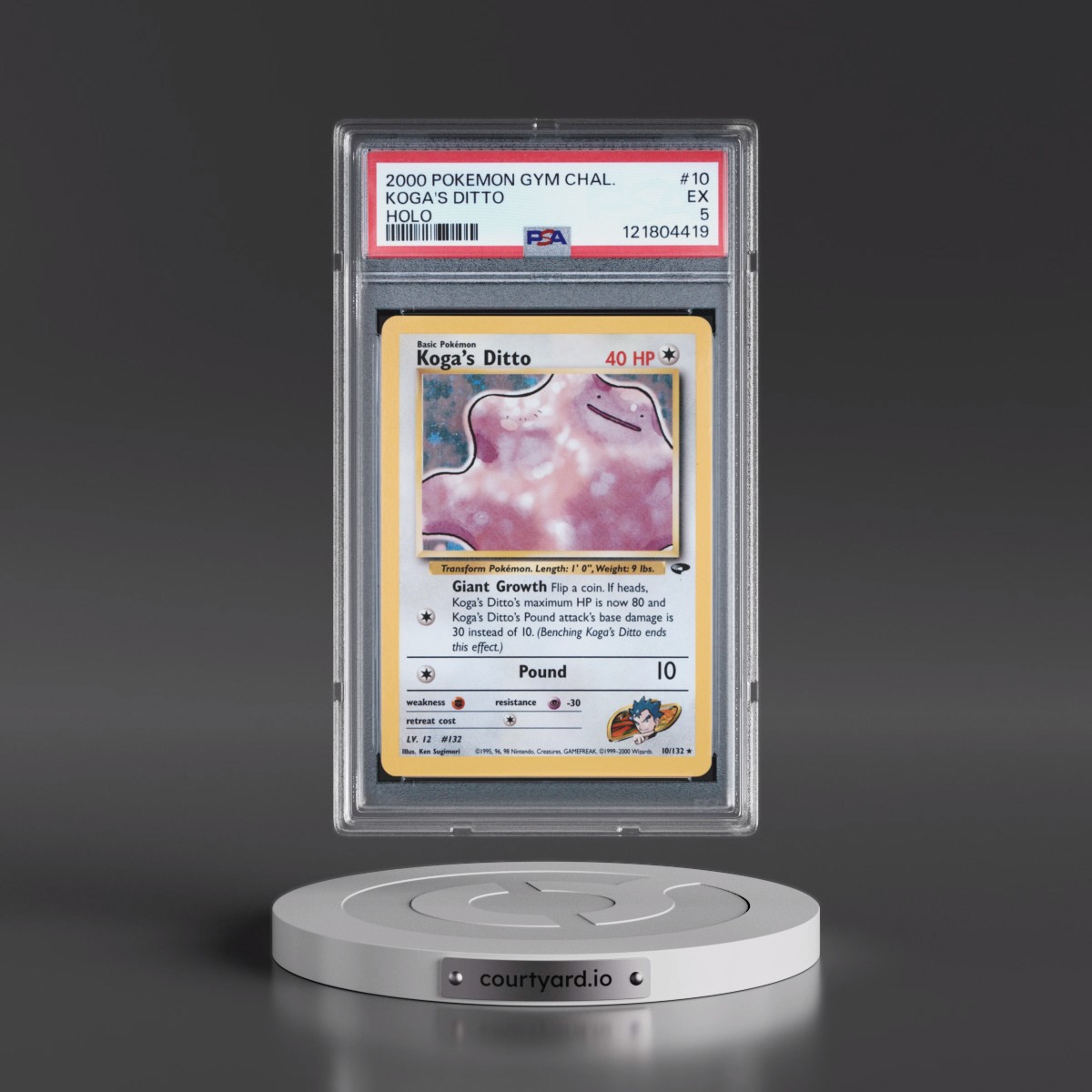2000 Pokémon Gym Challenge #10 Koga's Ditto - Holo (PSA 5 EX)
