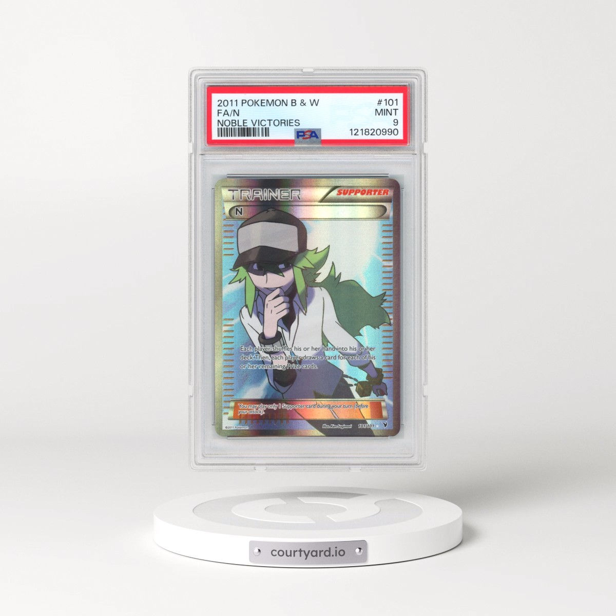 2011 Pokémon Black & White Noble Victories #101 N - Full Art (PSA 9 MINT)