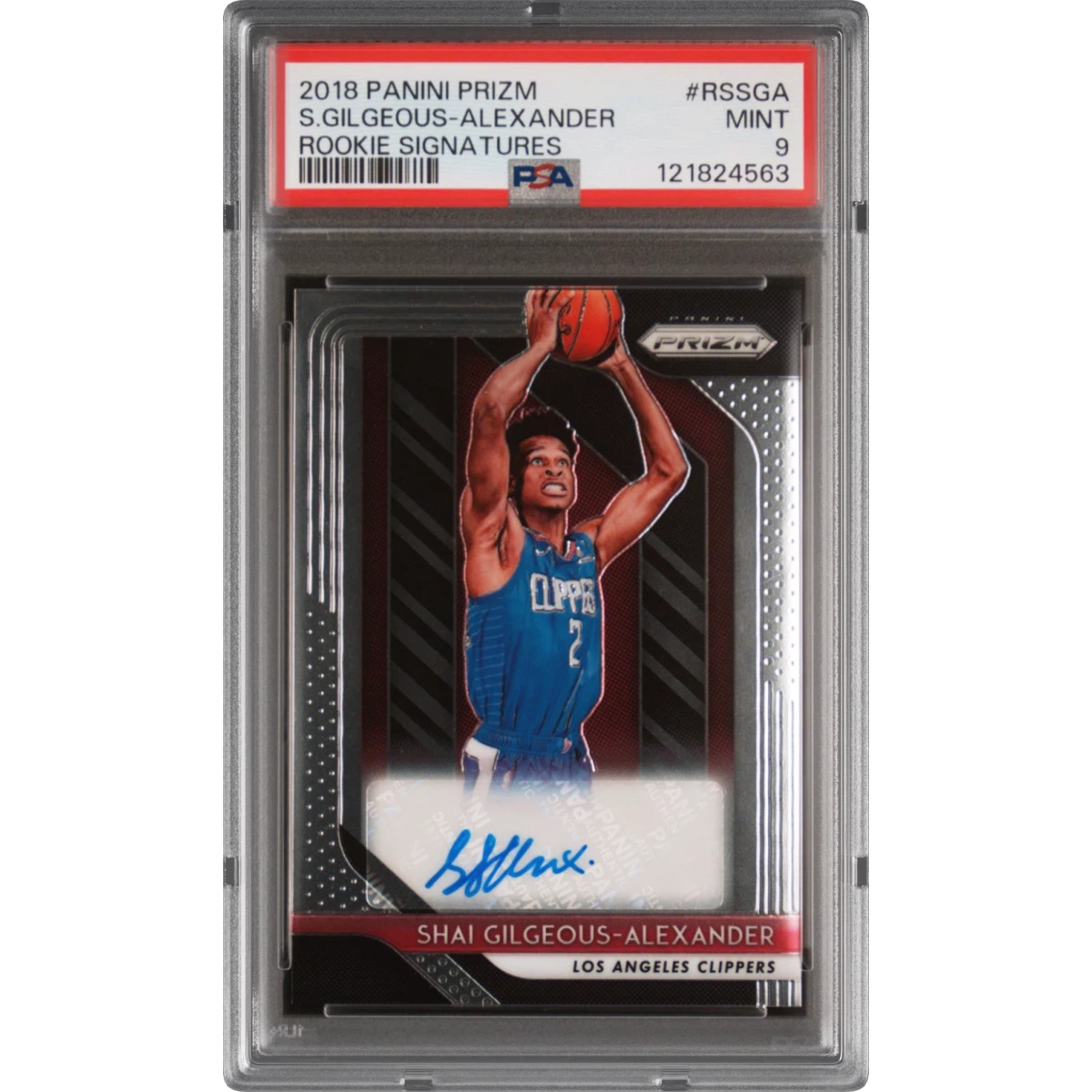 2018 Panini Prizm Rookie Signatures #RSSGA Shai Gilgeous-Alexander (PSA 9 MINT)
