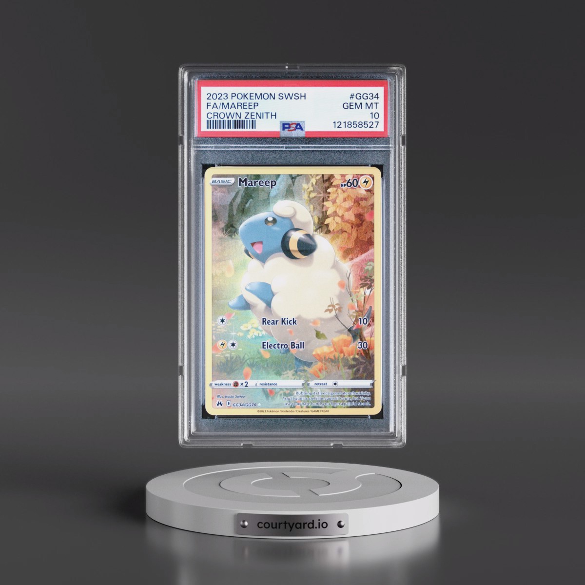2023 Pokémon Sword and Shield Crown Zenith #GG34 Mareep - Full Art (PSA 10 GEM MINT)