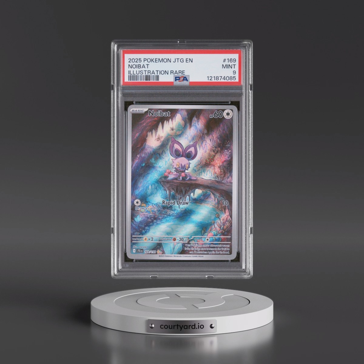 2025 Pokémon Jtg EN-Journey Together #169 Noibat - Illustration Rare (PSA 9 MINT)