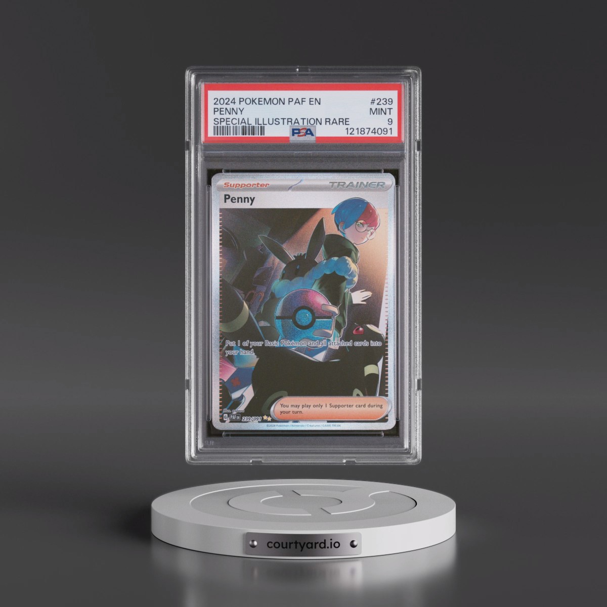 2024 Pokémon Paf EN-Paldean Fates #239 Penny - Special Illustration Rare (PSA 9 MINT)
