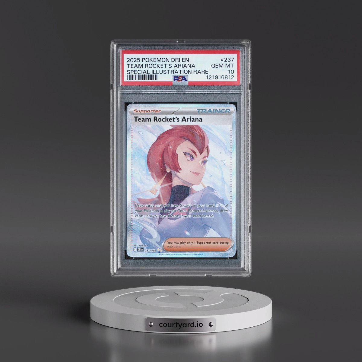 2025 Pokémon Dri EN-Destined Rivals #237 Team Rocket's Ariana - Special Illustration Rare (PSA 10 GEM MINT)