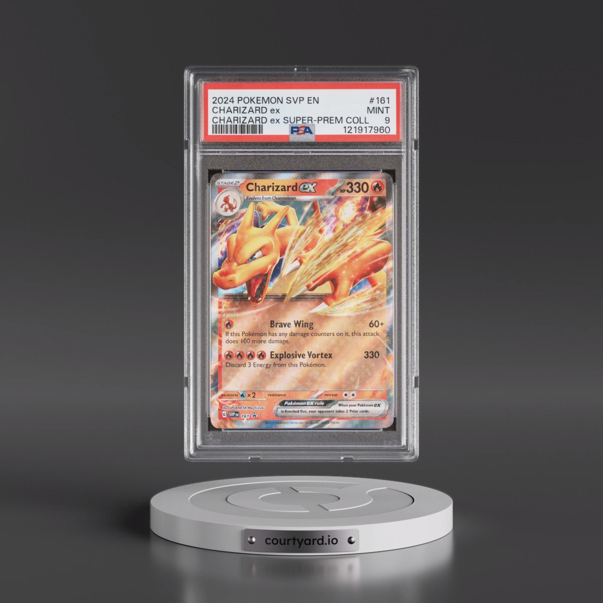 2024 Pokémon Svp EN-SV Black Star Promo #161 Charizard EX - Holo Charizard EX Super-Premium Collection (PSA 9 MINT)