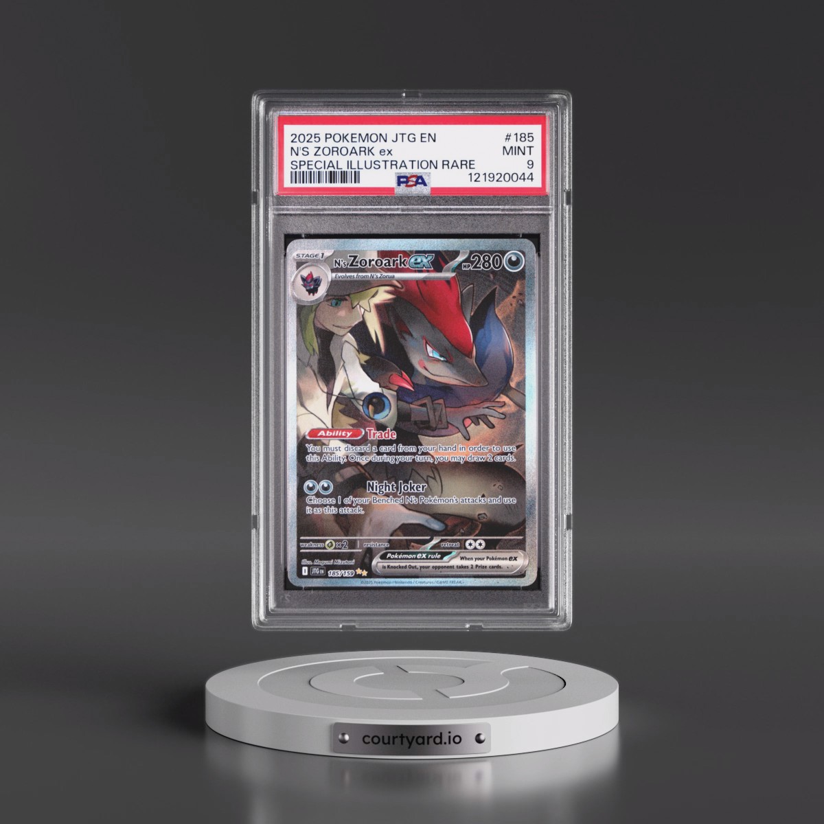 2025 Pokémon Jtg EN-Journey Together #185 N's Zoroark EX - Holo Special Illustration Rare (PSA 9 MINT)