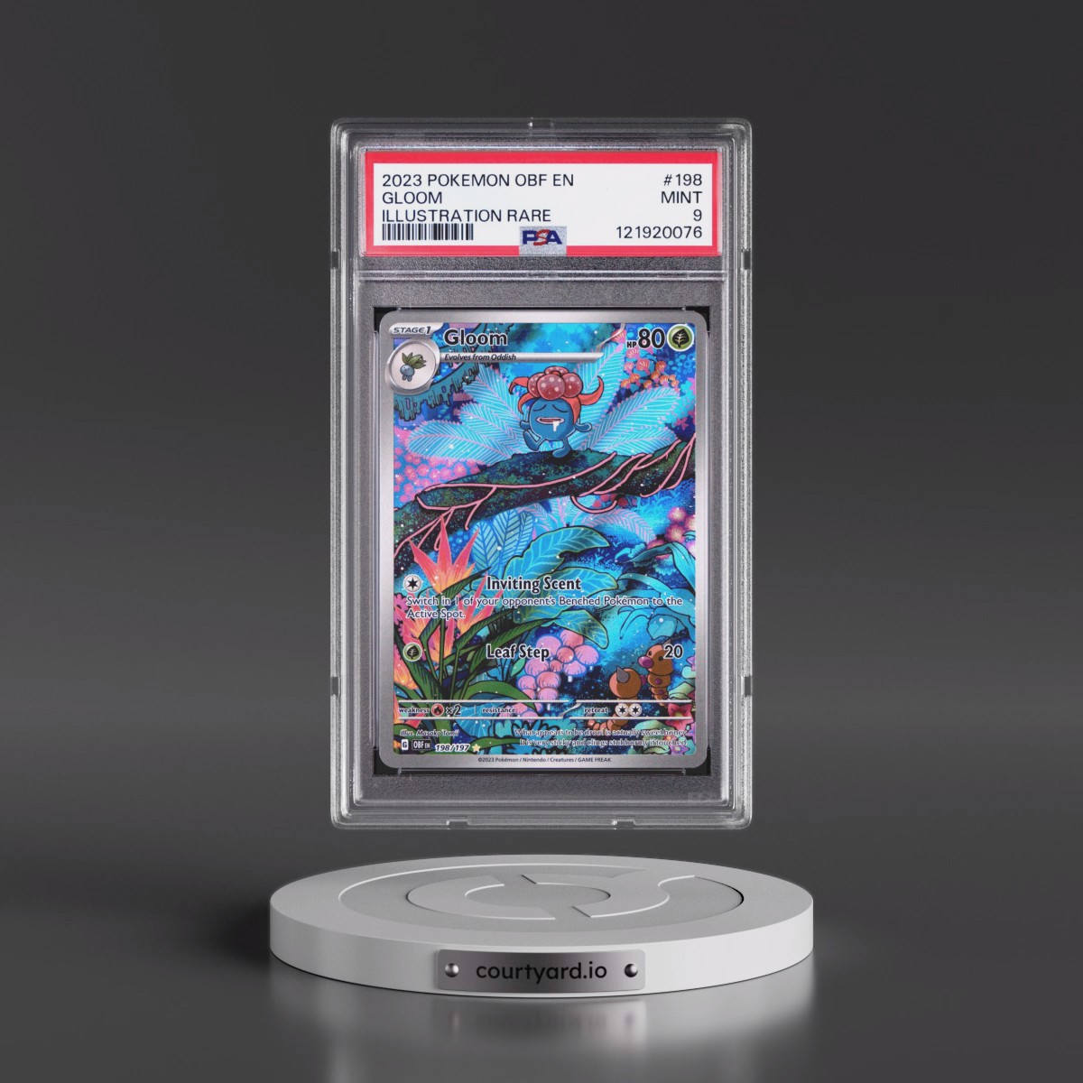 2023 Pokémon Obf EN-Obsidian Flames #198 Gloom - Illustration Rare (PSA 9 MINT)