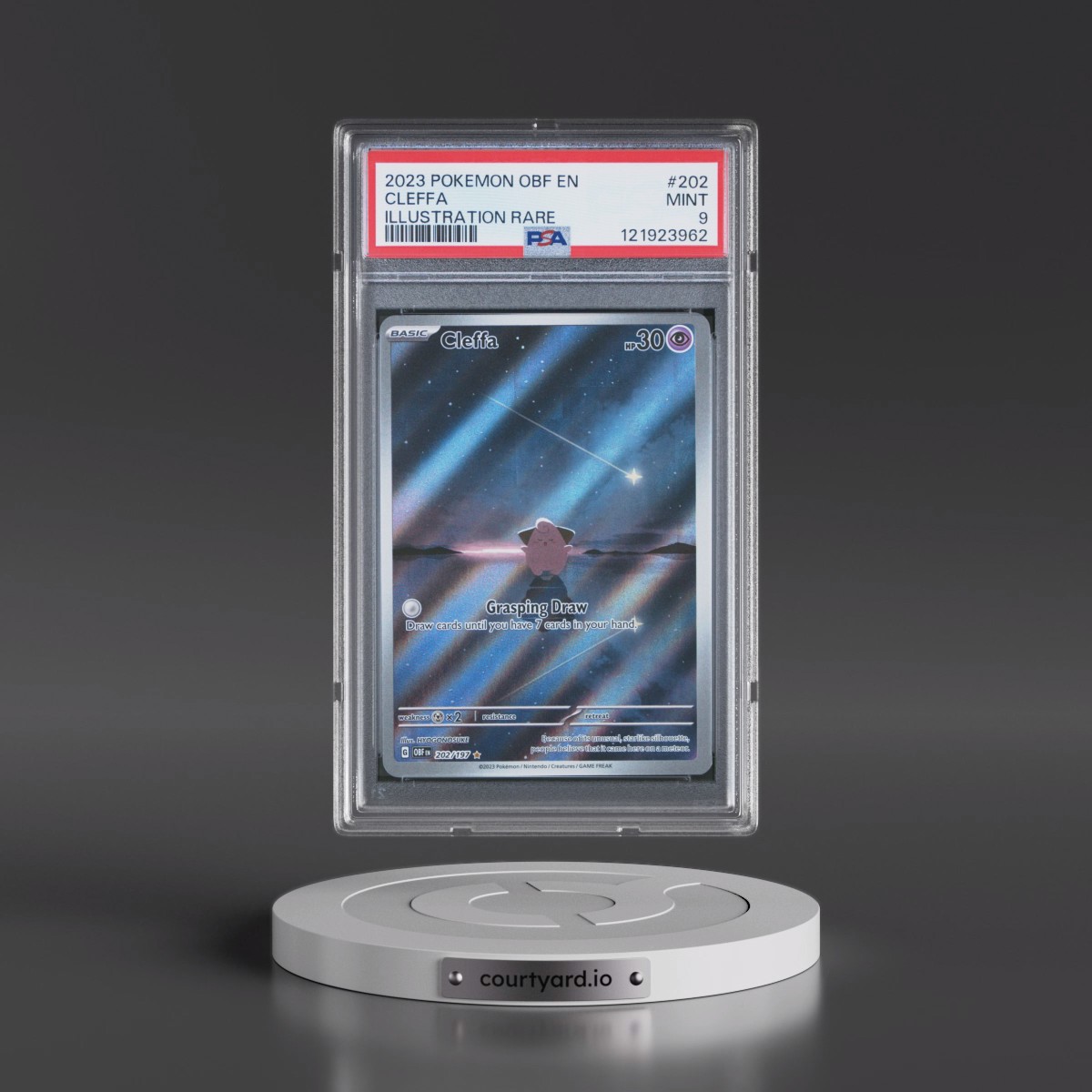 2023 Pokémon Obf EN-Obsidian Flames #202 Cleffa - Illustration Rare (PSA 9 MINT)
