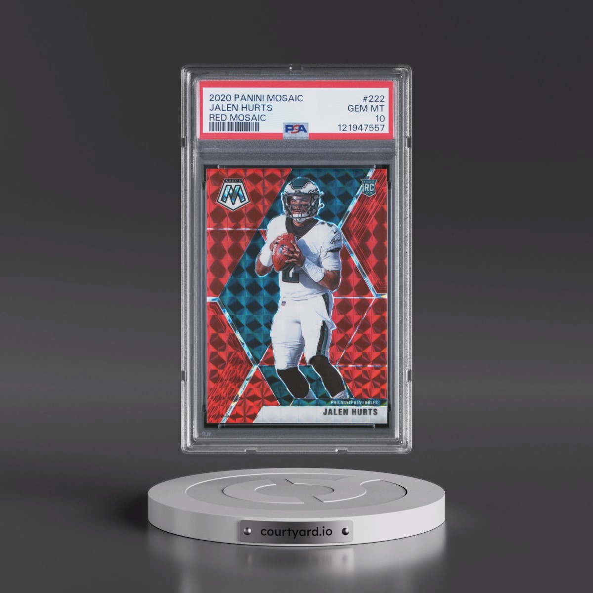 2020 Panini Mosaic Jalen Hurts - Red Mosaic #222 PSA 10