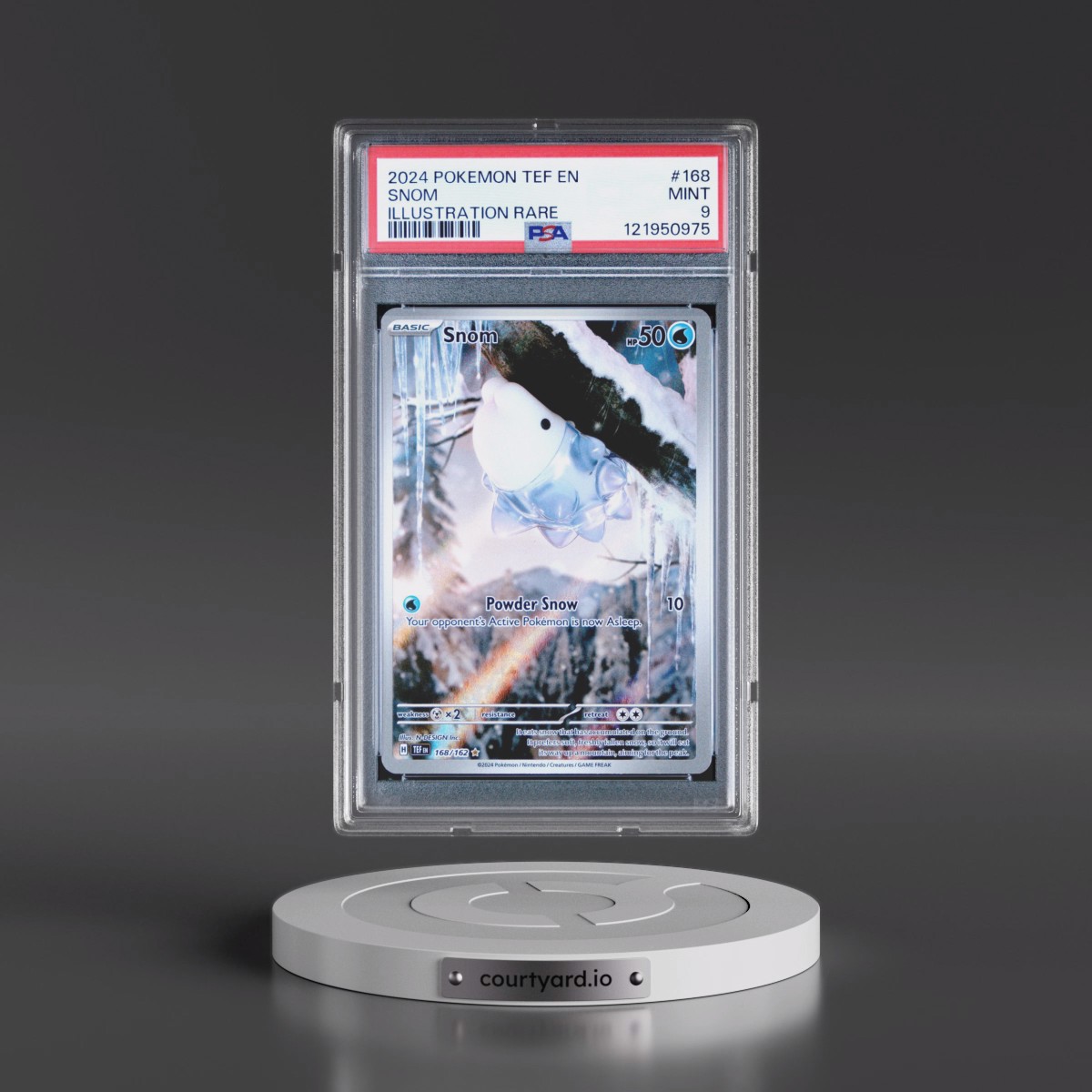 2024 Pokémon Tef EN-Temporal Forces #168 Snom - Illustration Rare (PSA 9 MINT)