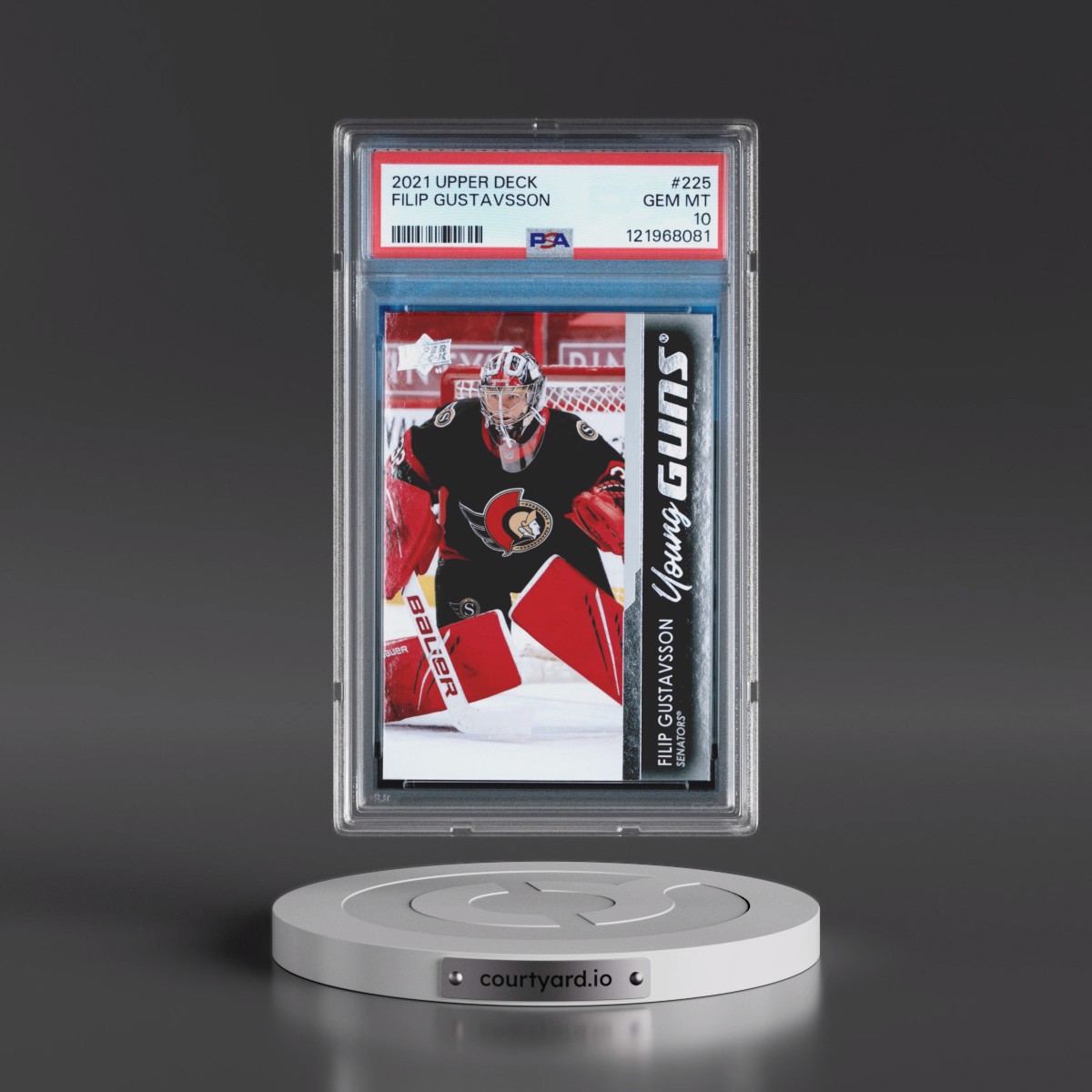 2021 Upper Deck Filip Gustavsson #225 PSA 10