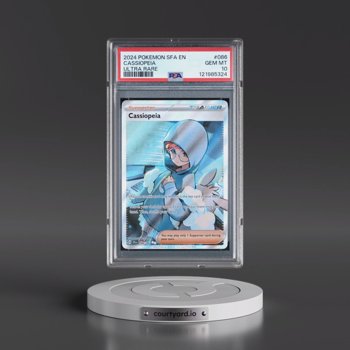2024 Pokémon Sfa EN-Shrouded Fable #086 Cassiopeia - Ultra Rare (PSA 10 GEM MINT)