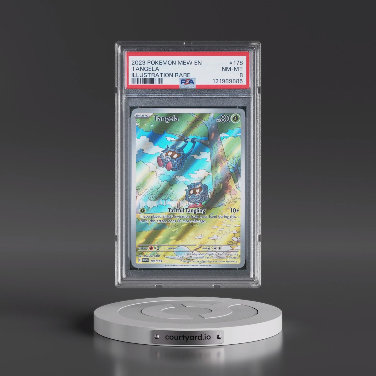 2023 Pokémon Mew EN-151 #178 Tangela - Illustration Rare (PSA 8 NM-MT)