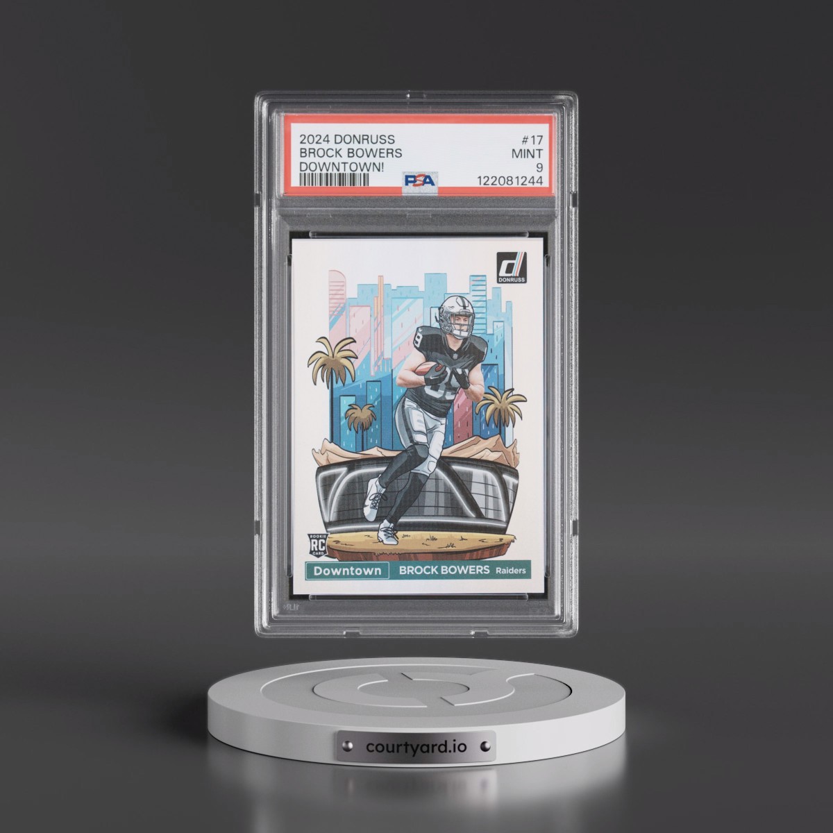 2024 Panini Donruss Downtown! #17 Brock Bowers (PSA 9 MINT)