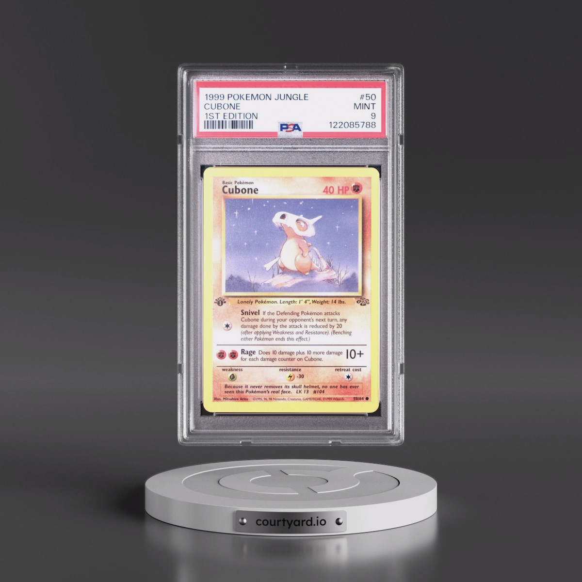 1999 Pokémon Jungle #50 Cubone - 1st Edition (PSA 9 MINT)