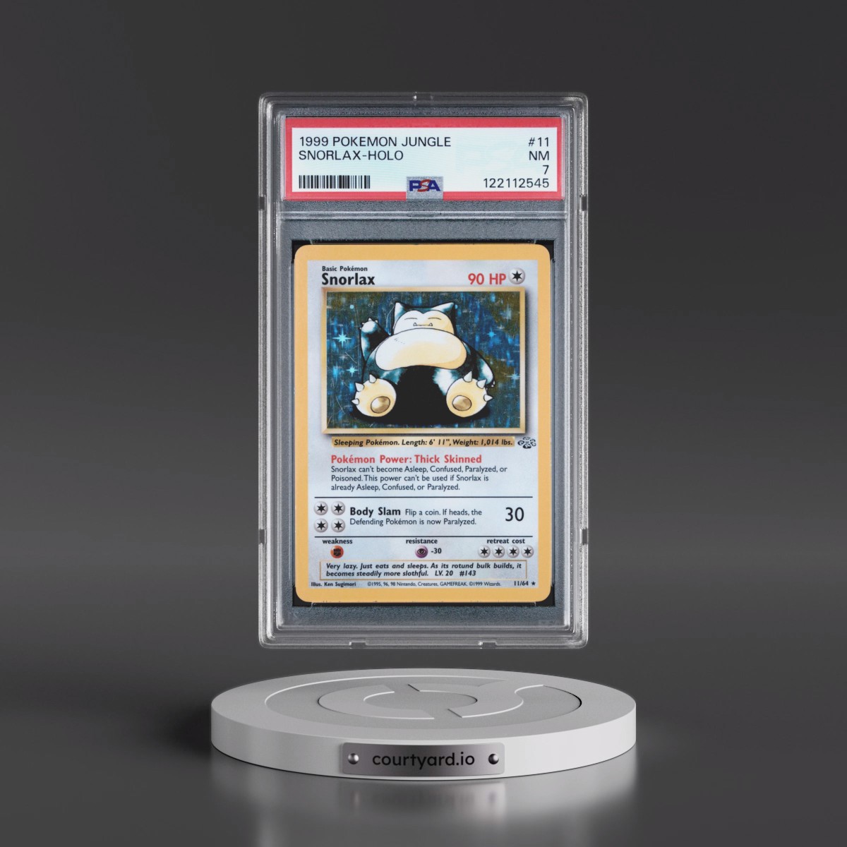 1999 Pokémon Jungle #11 Snorlax - Holo (PSA 7 NM)