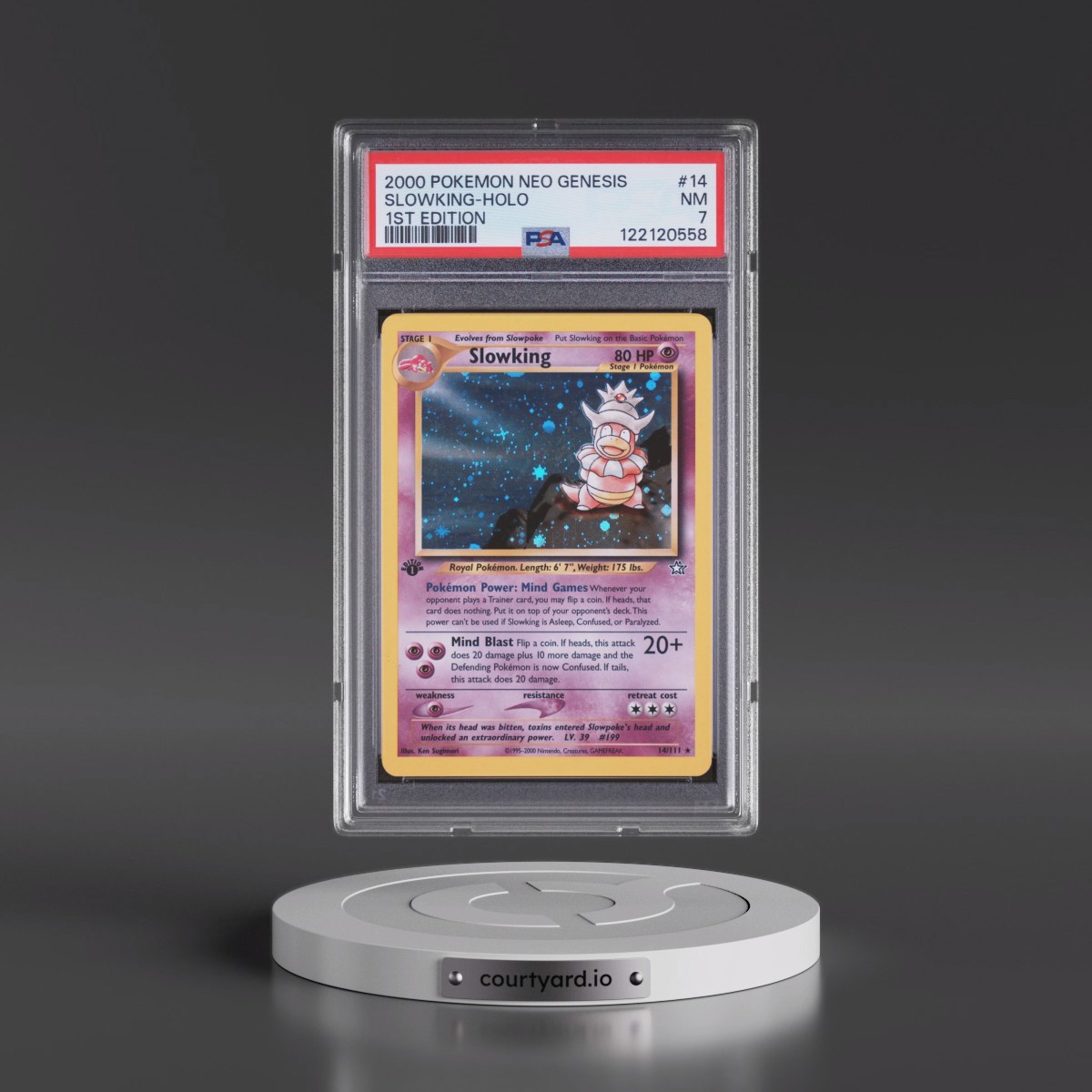 2000 Pokémon Neo Genesis #14 Slowking - 1st Edition Holo (PSA 7 NM)
