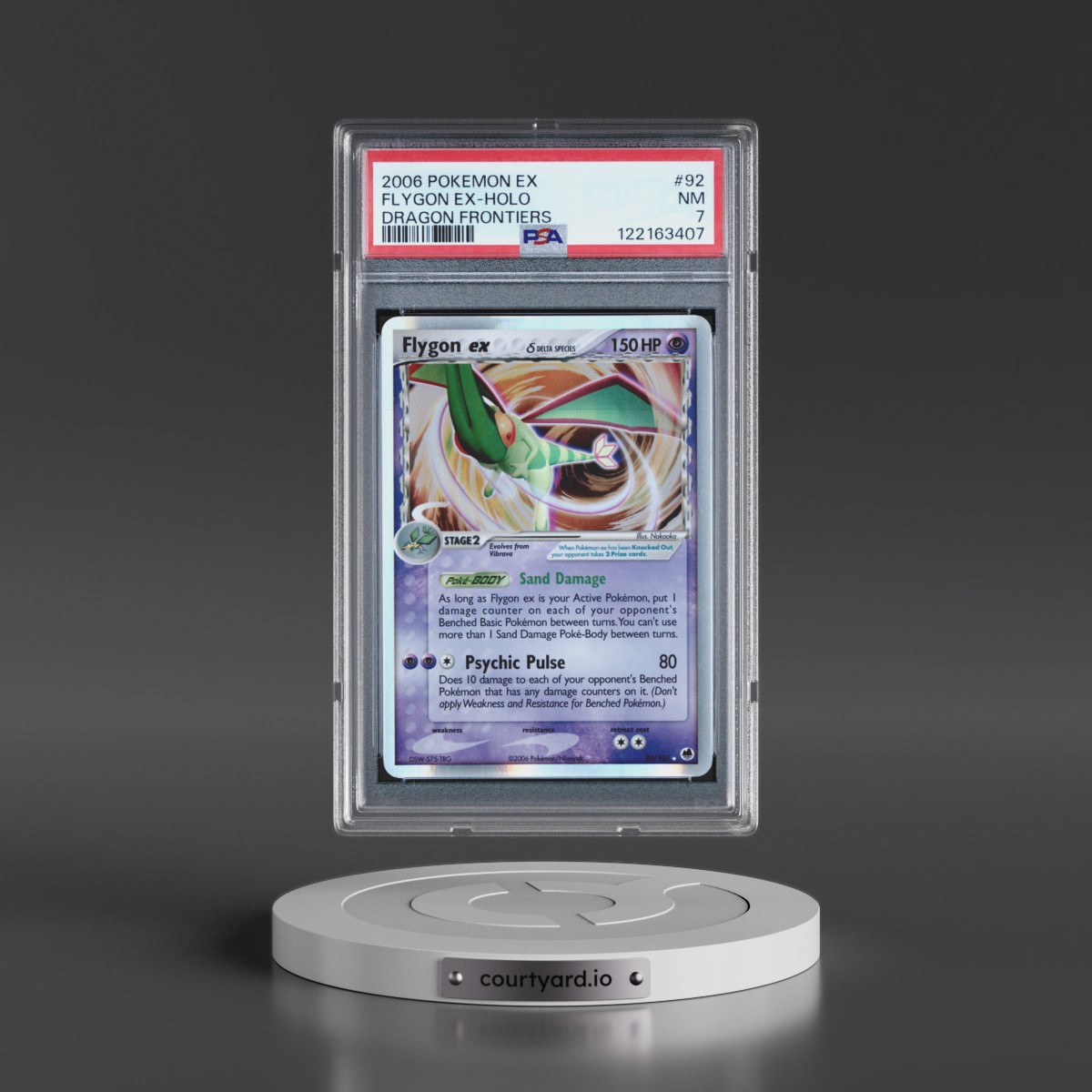 2006 Pokémon EX Dragon Frontiers #92 Flygon EX - Holo Holo (PSA 7 NM)