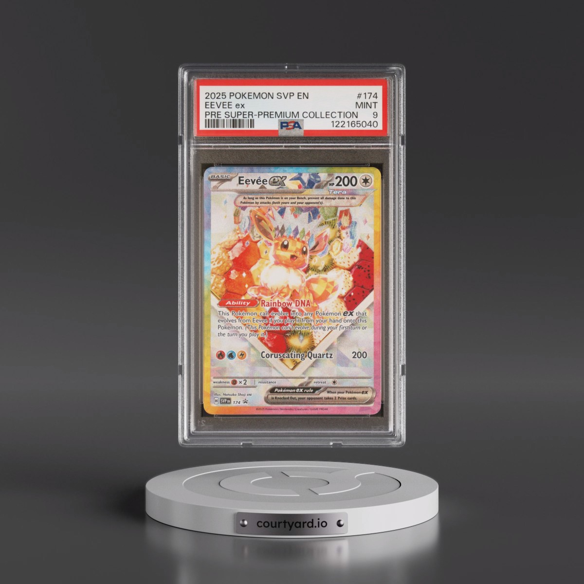 2025 Pokémon Svp EN-SV Black Star Promo #174 Eevee EX - Holo Prismatic Evolutions Super-Premium Collection (PSA 9 MINT)