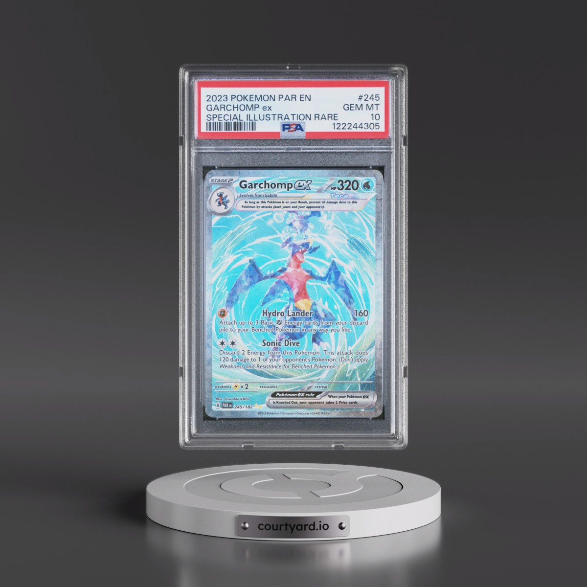 2023 Pokémon Par EN-Paradox Rift #245 Garchomp EX - Holo Special Illustration Rare (PSA 10 GEM MINT)