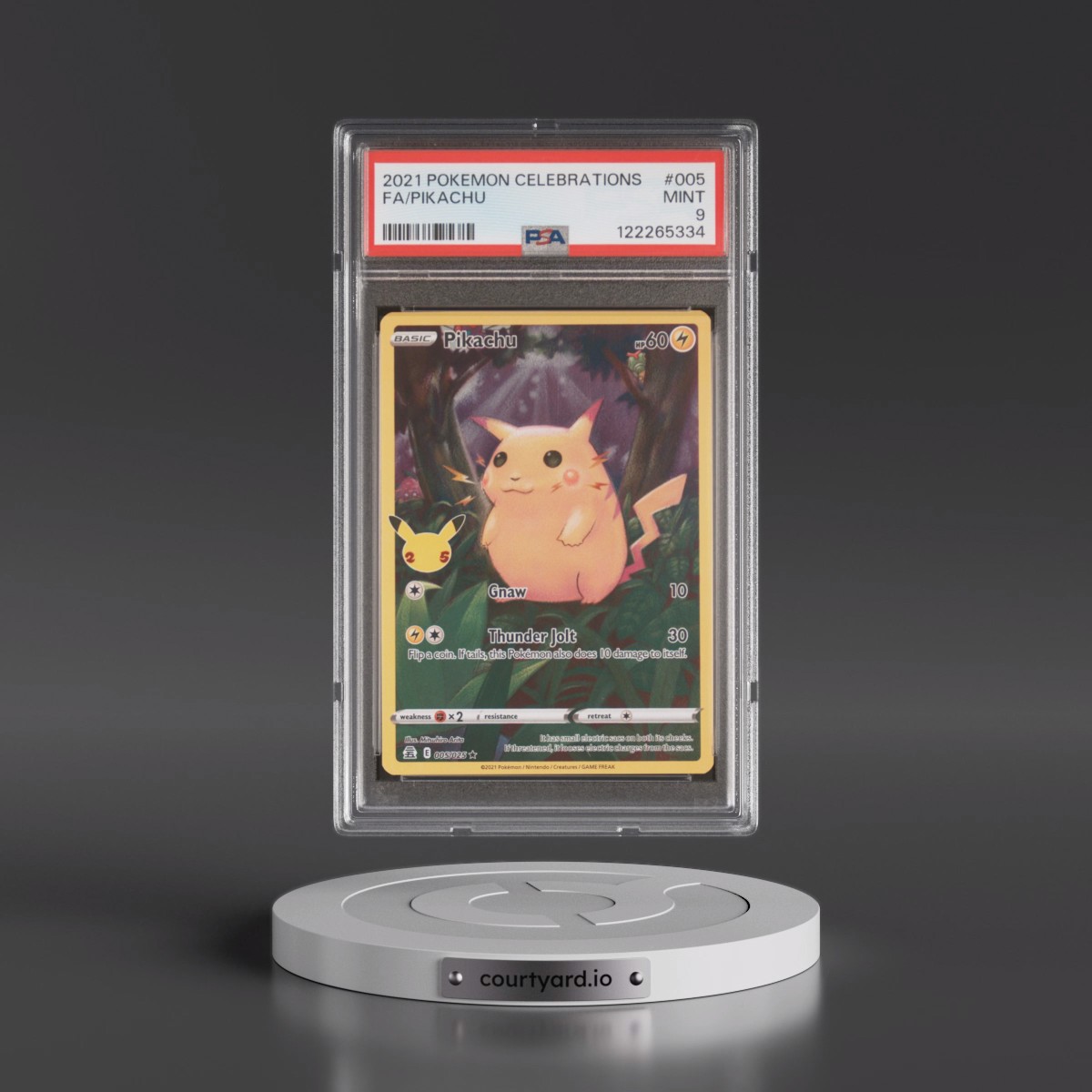 2021 Pokémon Celebrations #005 Pikachu - Full Art (PSA 9 MINT)