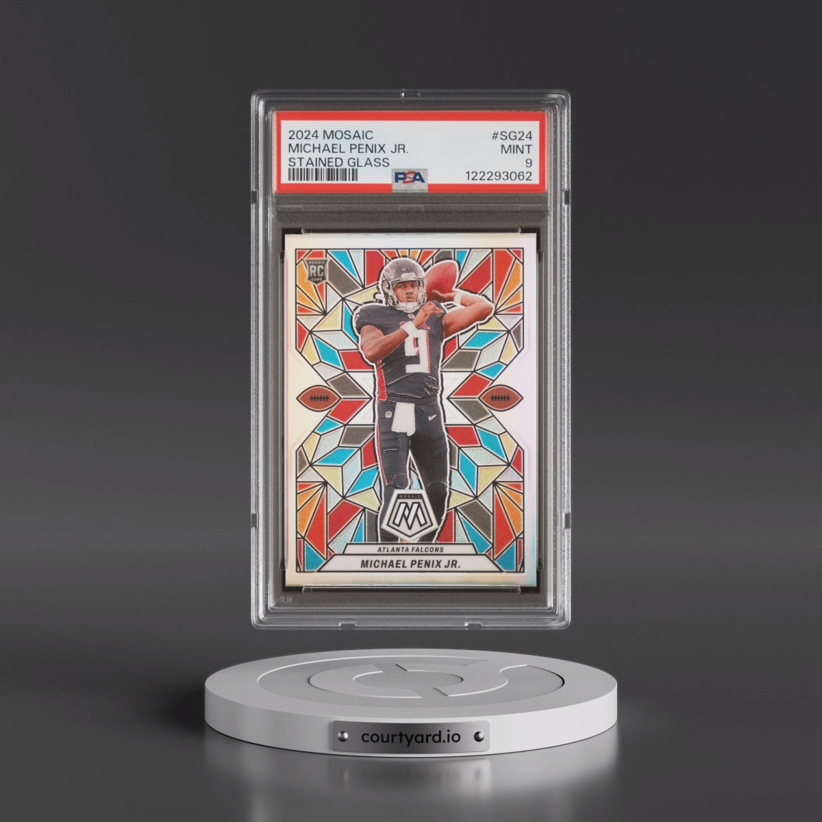 2024 Panini Mosaic Stained Glass #SG24 Michael Penix Jr. (PSA 9 MINT)