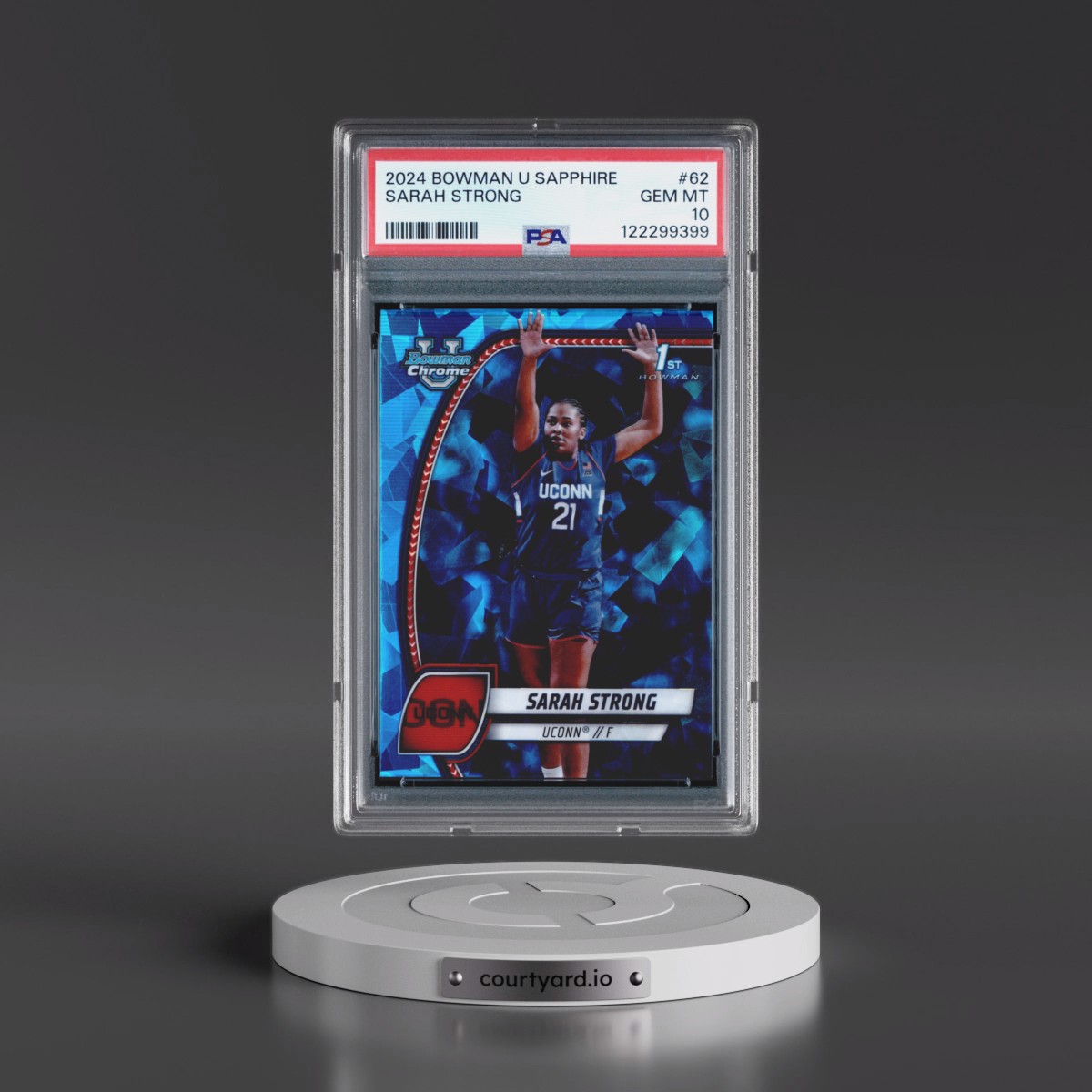 2024 Bowman University Chrome Sapphire Sarah Strong #62 PSA 10