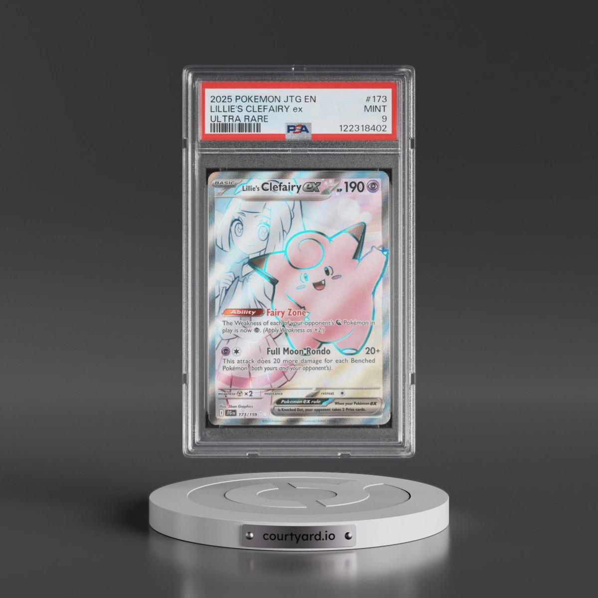2025 Pokémon Jtg EN-Journey Together Lillie's Clefairy EX - Holo Ultra Rare #173 PSA 9