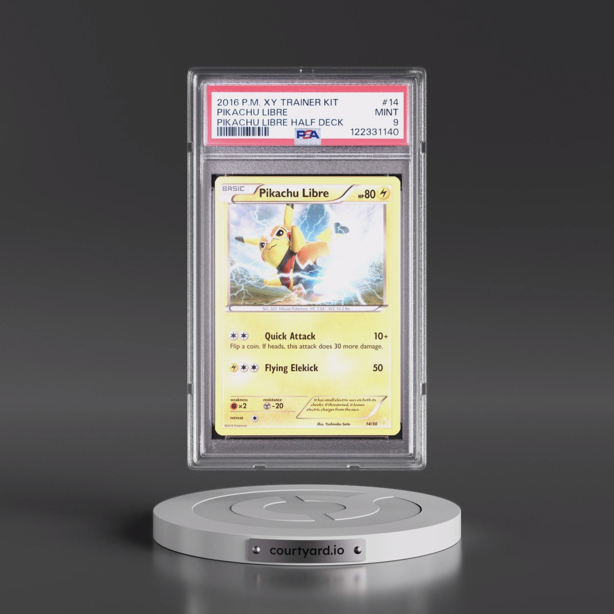 2016 Pokémon XY Trainer Kit Pikachu Libre Half Deck #14 Pikachu Libre (PSA 9 MINT)