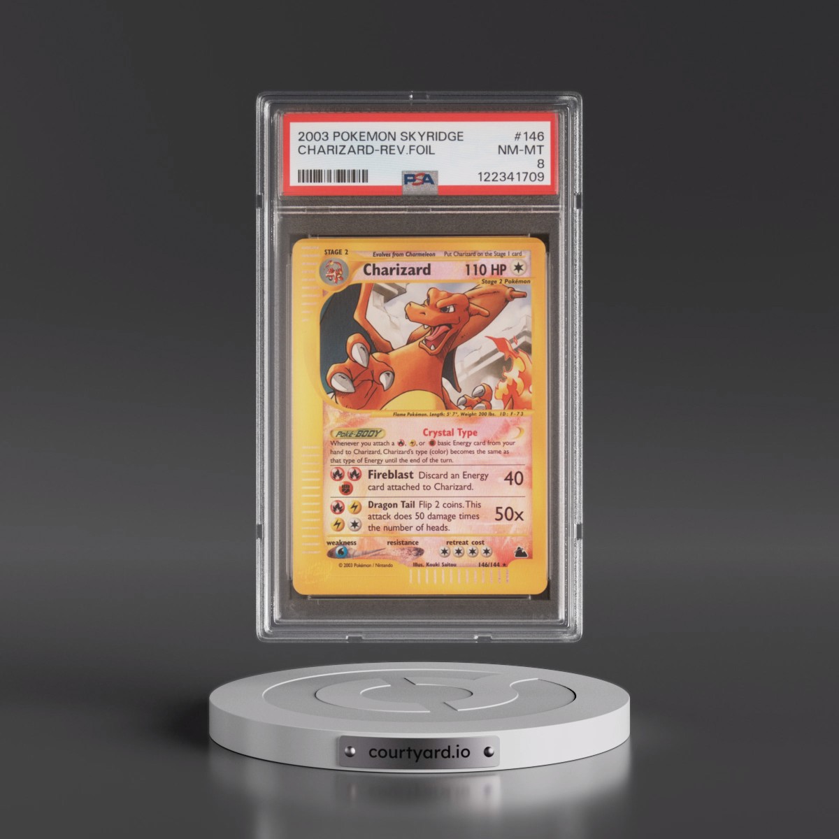 2003 Pokémon Skyridge #146 Charizard - Reverse Foil (PSA 8 NM-MT)
