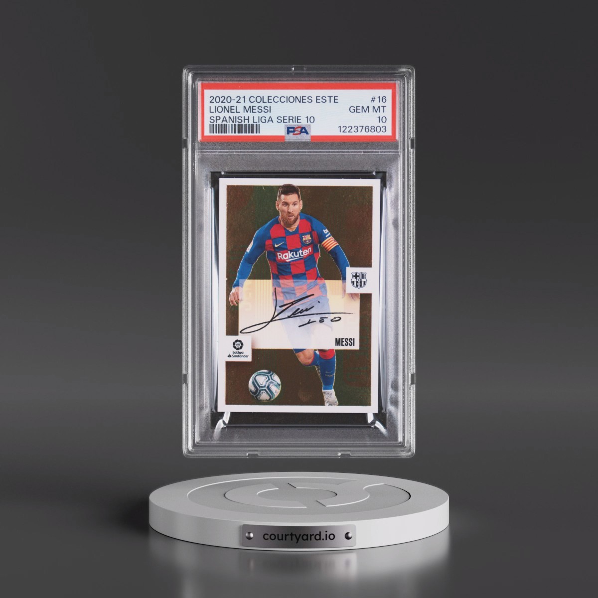 2020 Panini Colecciones Este La Liga Spanish Serie 10 #16 Lionel Messi (PSA 10 GEM MINT)