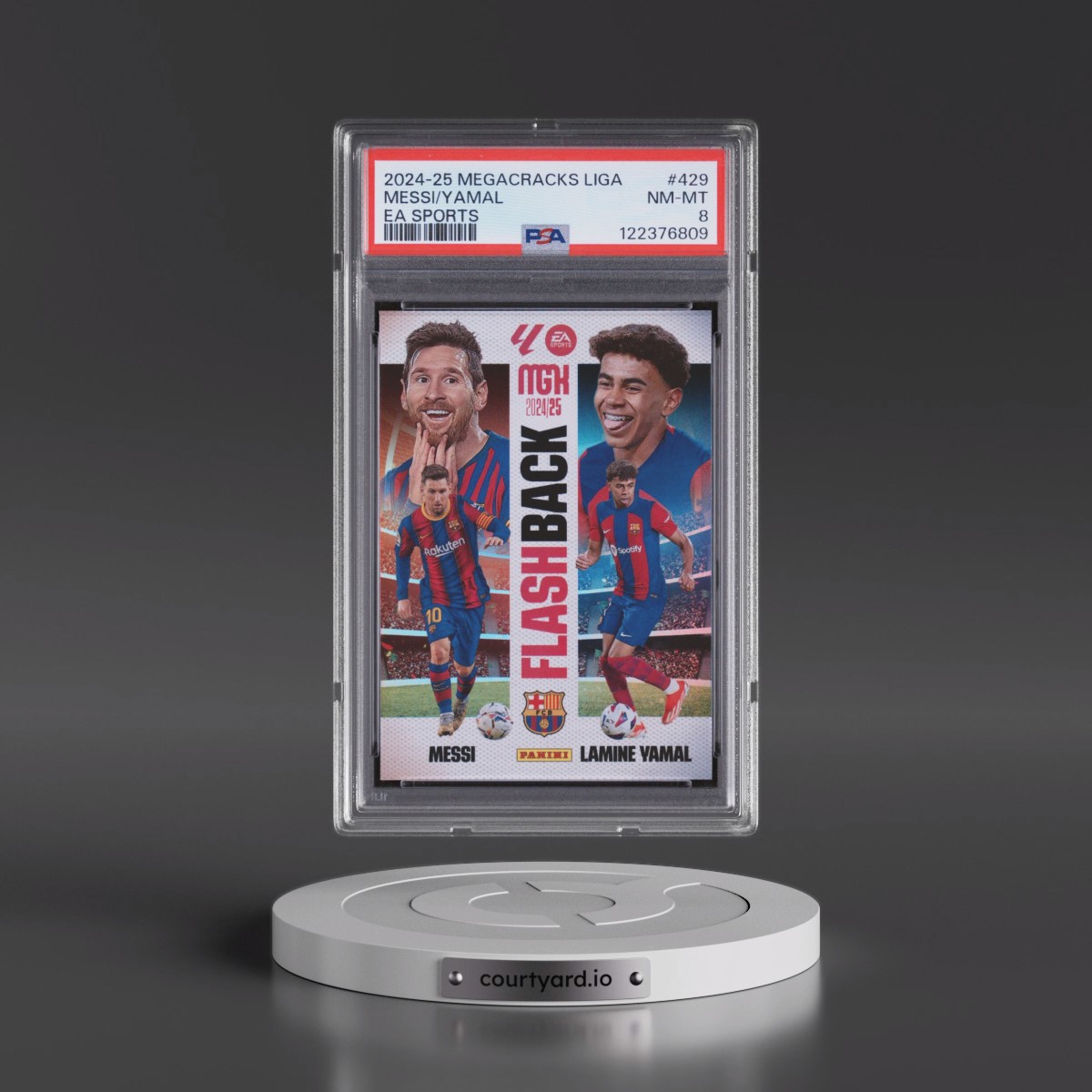 2024 Panini Megacracks Mgk Laliga EA Sports #429 Lamine Yamal/Lionel Messi (PSA 8 NM-MT)