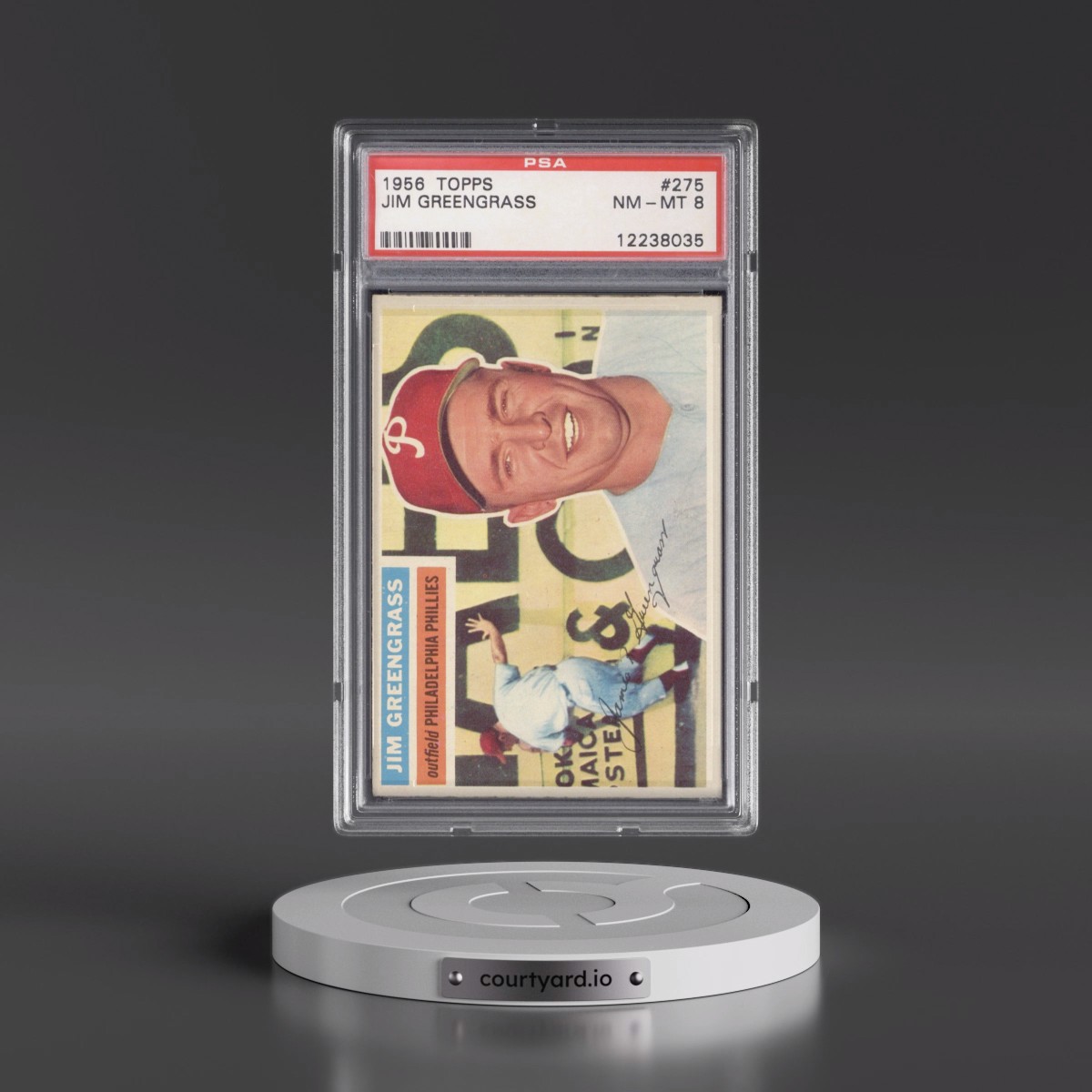 1956 Topps #275 Jim Greengrass (PSA 8 NM-MT)