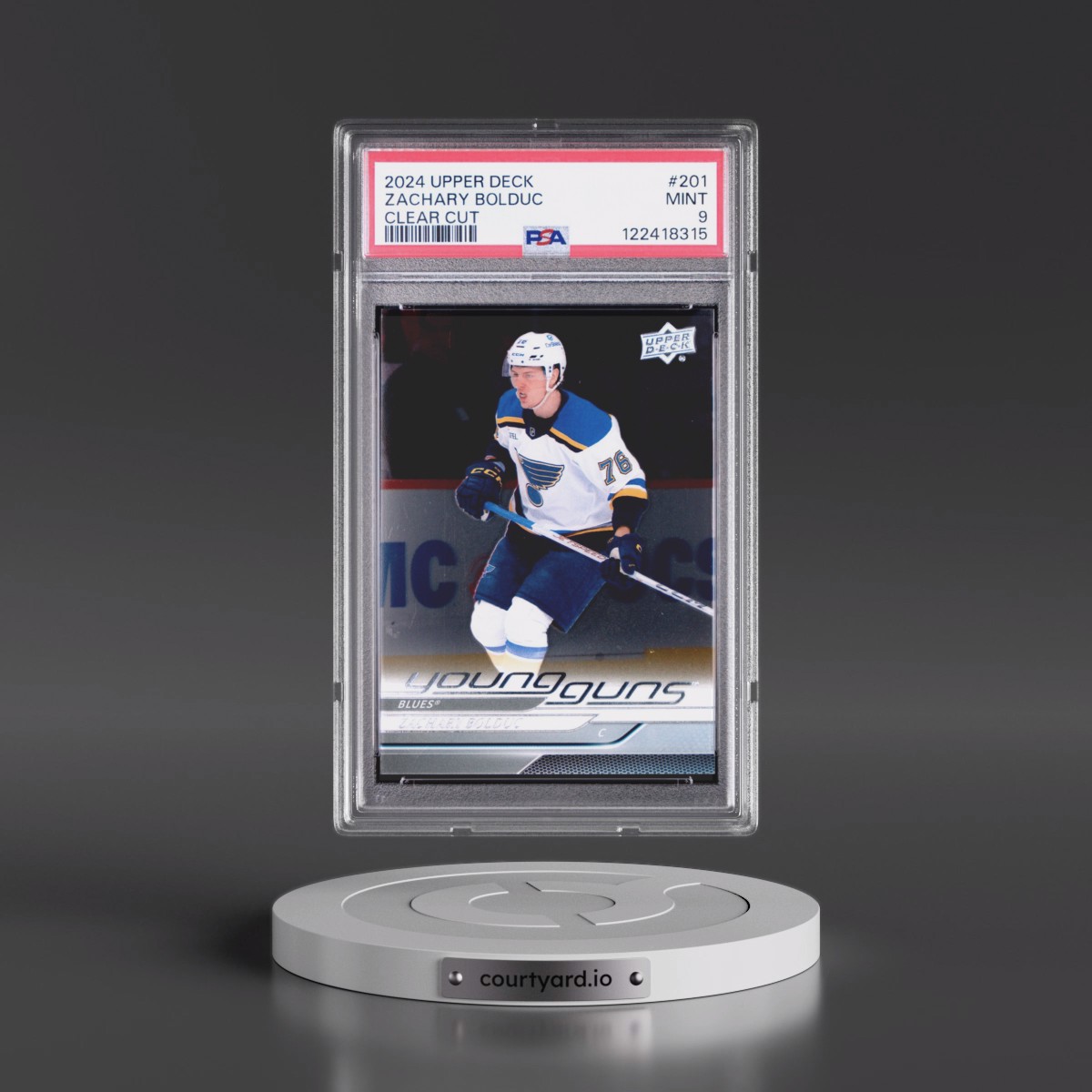 2024 Upper Deck Zachary Bolduc - Clear Cut #201 PSA 9