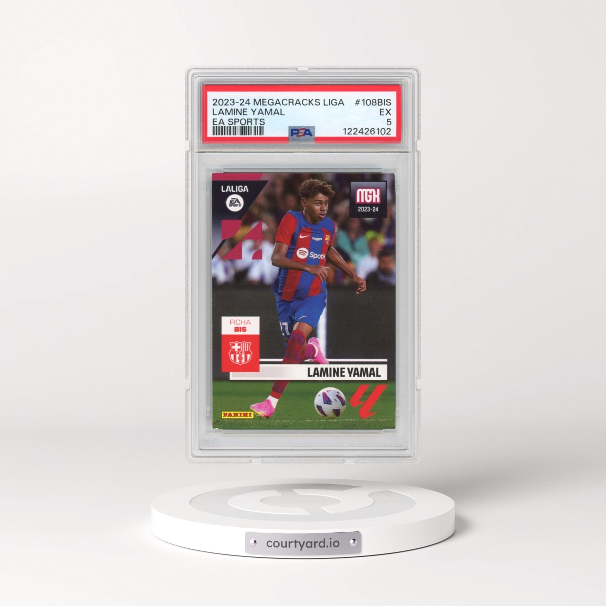 2023-24 Panini Megacracks Laliga EA Sports #108BIS Lamine Yamal (PSA 5 EX)