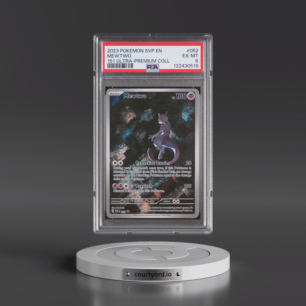 2023 Pokémon Svp EN-SV Black Star Promo #052 Mewtwo - 151 Ultra-Premium Collection (PSA 6 EX-MT)