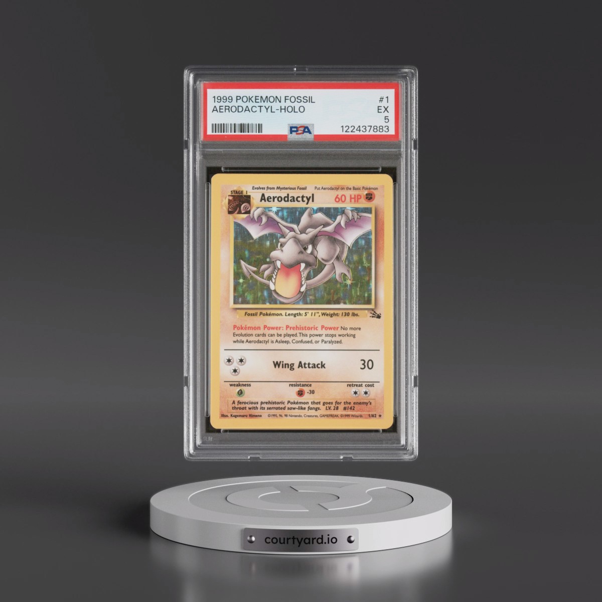 1999 Pokémon Fossil #1 Aerodactyl - Holo (PSA 5 EX)