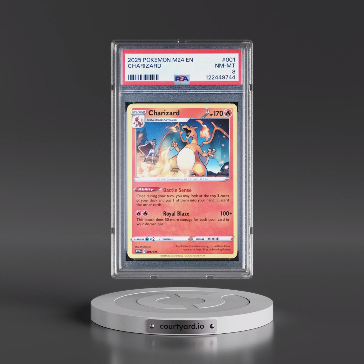 2025 Pokémon M24 EN-Mcdonald's Collection #001 Charizard (PSA 8 NM-MT)