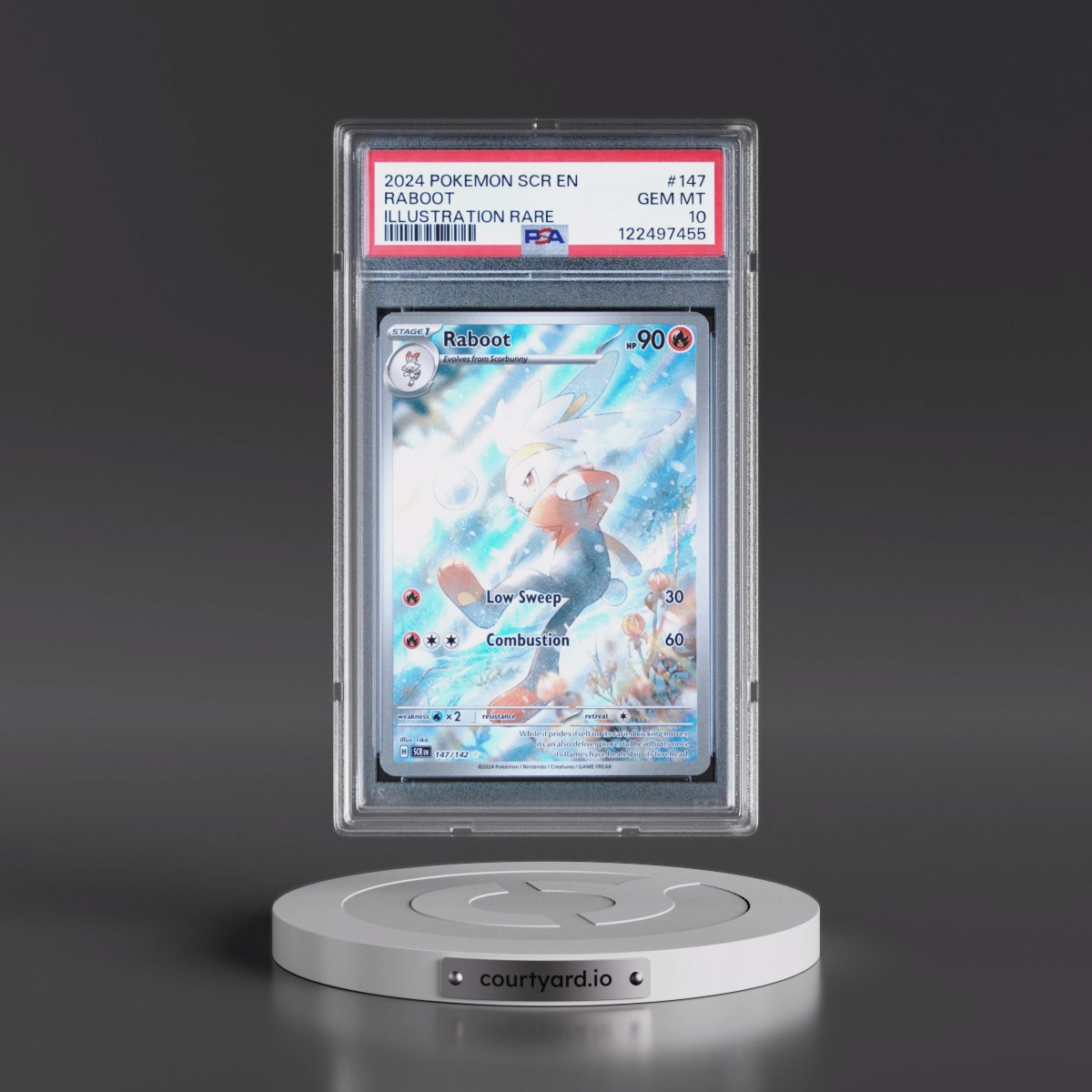 2024 Pokémon Scr EN-Stellar Crown #147 Raboot - Illustration Rare (PSA 10 GEM MINT)